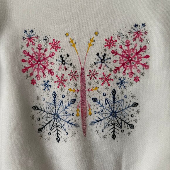 Carter's Lightweight Fleece Snowflake Butterfly Fair Isle Two Piece Set - Picture 4 of 6